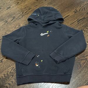 Kids Black Hoodie with Colorful Accents